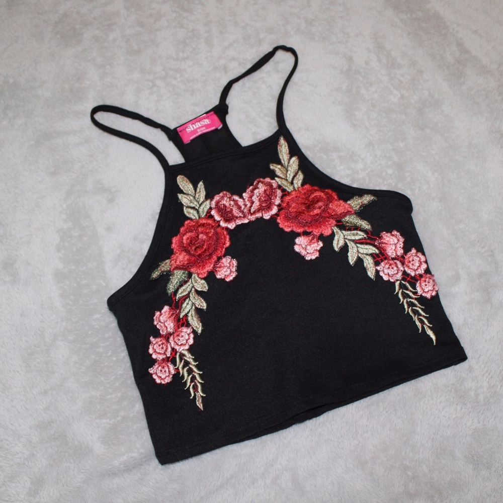Embroidered Crop Top